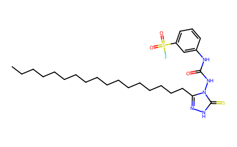 m-((((3-Heptadecyl-1,5-dihydro-5-thioxo-4H-1,2,4-triazol-4-yl)amino)carbonyl)amino)benzenesulphonyl 